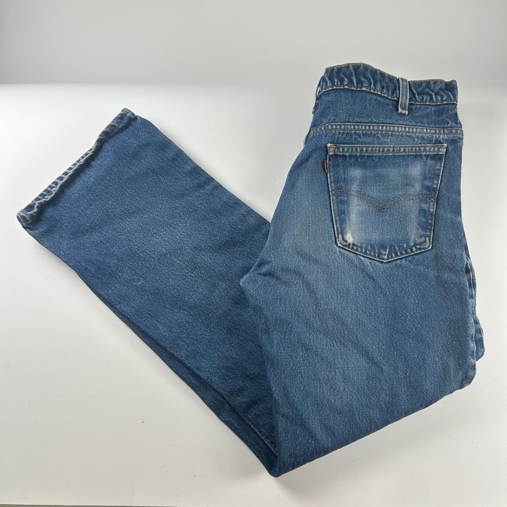 Levis 517 Men's 36x30 VTG 90s Orange Tab Jeans Medium Wash Bootcut Denim
